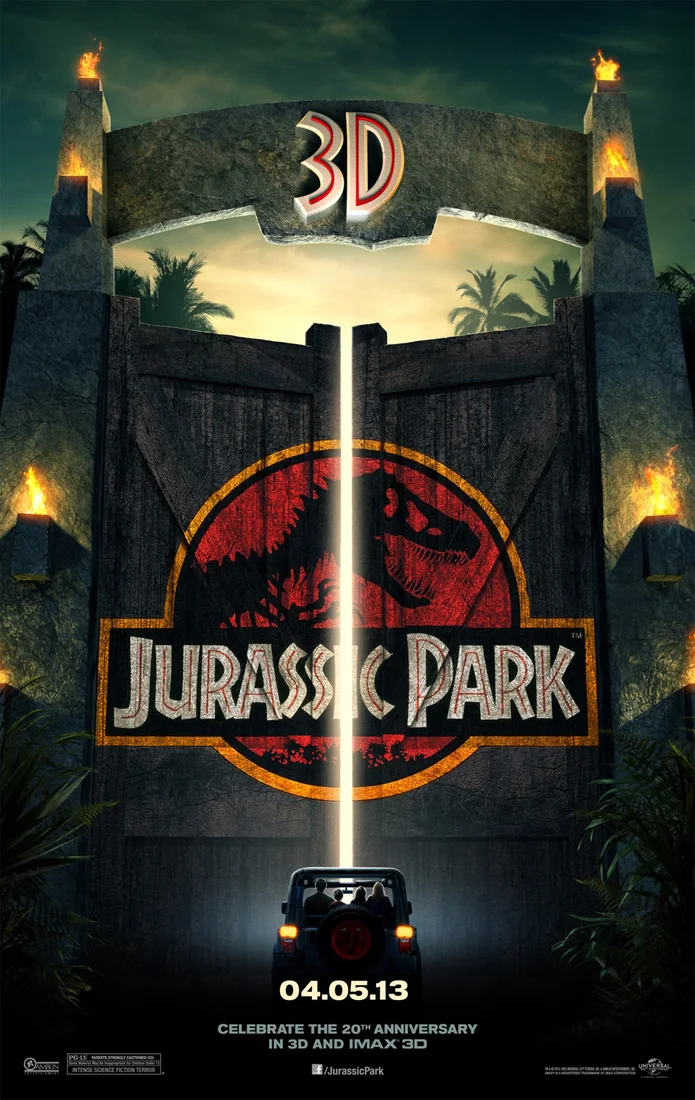 Jurassic Park (1993) (3D 2013) film poster